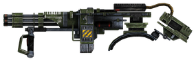 Shoulder mounted machine gun